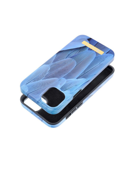 FORCELL F-PROTECT Coque Mirage compatible avec MagSafe pour IPHONE 14 Plus bleu oiseau