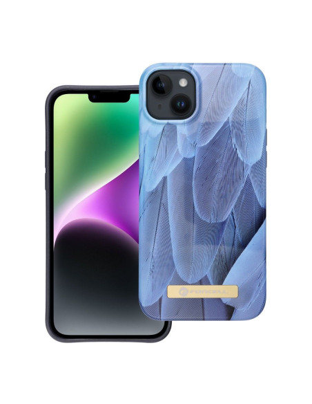 FORCELL F-PROTECT Coque Mirage compatible avec MagSafe pour IPHONE 14 Plus bleu oiseau