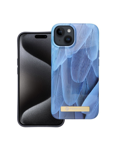 FORCELL F-PROTECT Coque Mirage compatible avec MagSafe pour IPHONE 14 blue bird