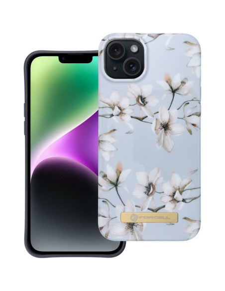 FORCELL F-PROTECT Coque Mirage compatible avec MagSafe pour IPHONE 14 Plus spring flowers