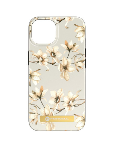 FORCELL F-PROTECT Coque Mirage compatible avec MagSafe pour IPHONE 14 Plus spring flowers