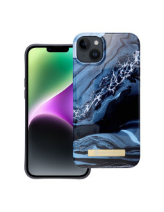 FORCELL F-PROTECT Coque Mirage compatible avec MagSafe pour IPHONE 14 Plus ocean marble 2