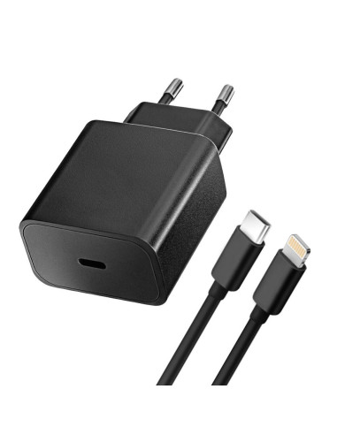 Chargeur Blue Star avec connecteur USB C et câble Lightning - 3A 20W avec fonction de charge PD et QC 4.0