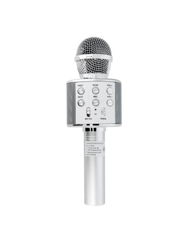 Microphone karaoké multimédia CR58 argent
