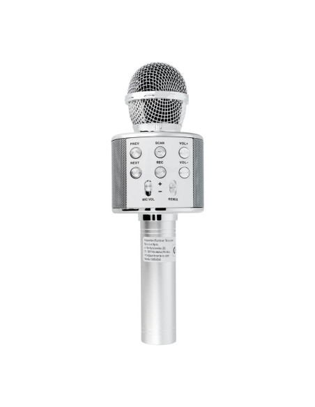 Microphone karaoké multimédia CR58 argent
