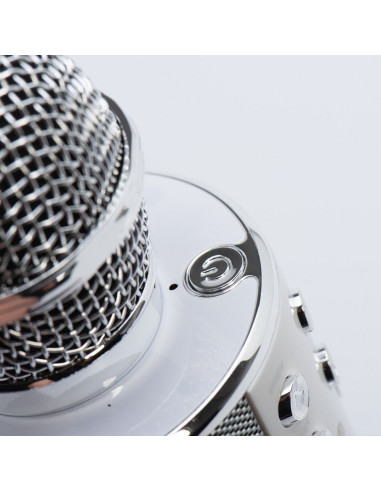 Microphone karaoké multimédia CR58 argent