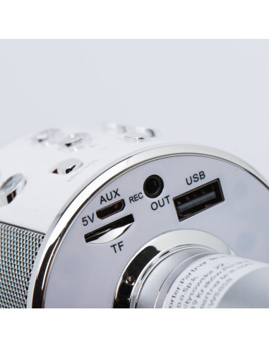 Microphone karaoké multimédia CR58 argent