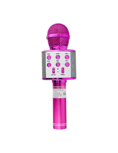 Microphone karaoké multimédia CR58 rose