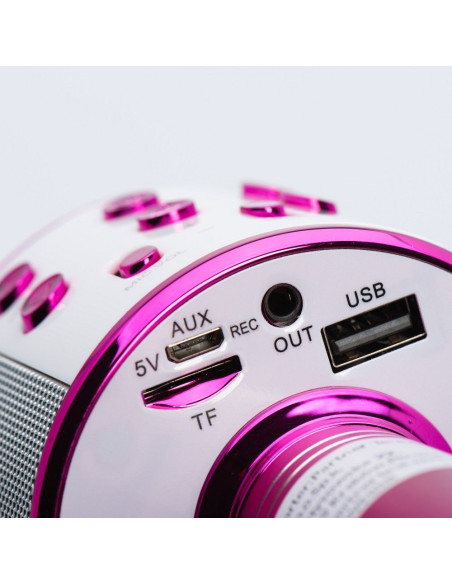 Microphone karaoké multimédia CR58 rose