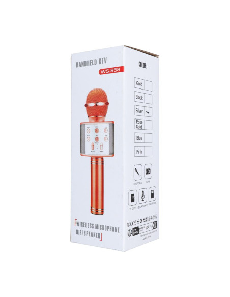 Microphone karaoké multimédia CR58 rose