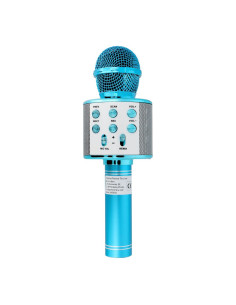 Microphone karaoké multimédia CR58 bleu