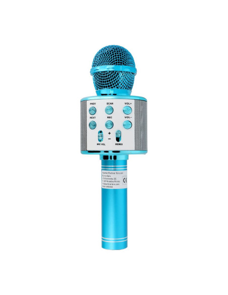 Microphone karaoké multimédia CR58 bleu