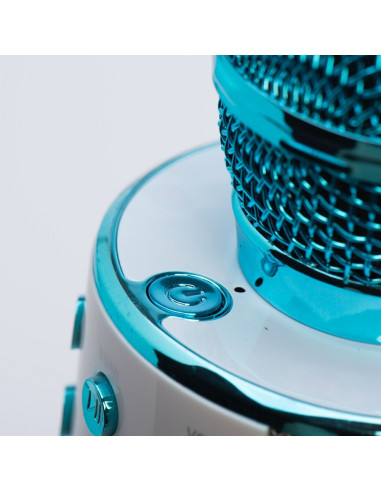 Microphone karaoké multimédia CR58 bleu