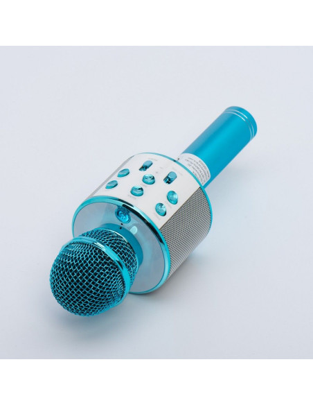 Microphone karaoké multimédia CR58 bleu