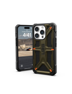 ( UAG ) Urban Armor Gear Monarch Pro for IPHONE 15 PRO compatible with MagSafe kevlar element green