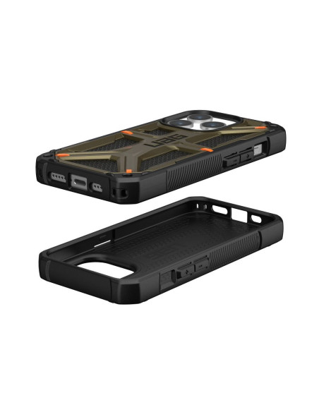 ( UAG ) Urban Armor Gear Monarch Pro for IPHONE 15 PRO compatible with MagSafe kevlar element green