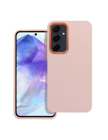 Coque FRAME pour SAMSUNG A55 5G rose poudré