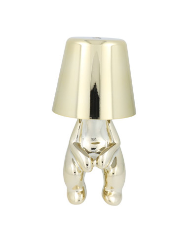 GOLD MAN lampe de chevet assise Art Deco (motif 2) MLTL