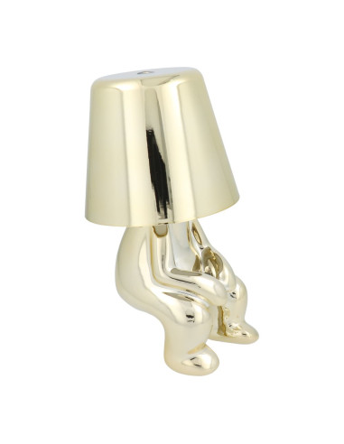 GOLD MAN lampe de chevet assise Art Deco (motif 2) MLTL