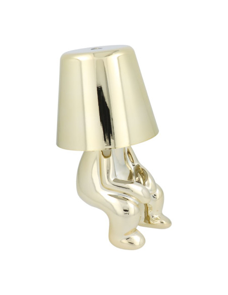 GOLD MAN lampe de chevet assise Art Deco (motif 2) MLTL