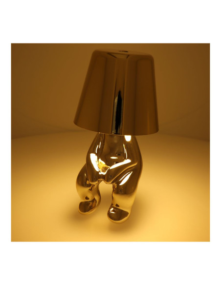GOLD MAN lampe de chevet assise Art Deco (motif 2) MLTL