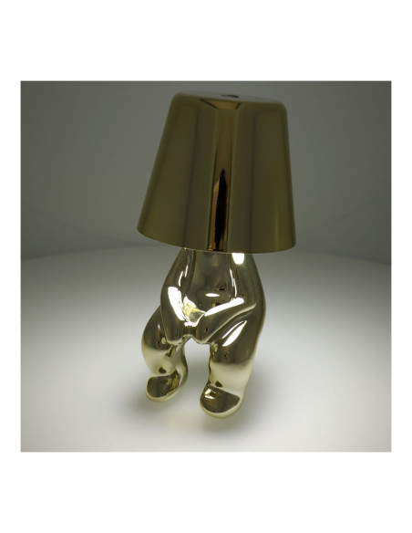 GOLD MAN lampe de chevet assise Art Deco (motif 2) MLTL