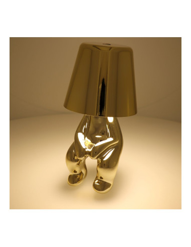 GOLD MAN lampe de chevet assise Art Deco (motif 2) MLTL