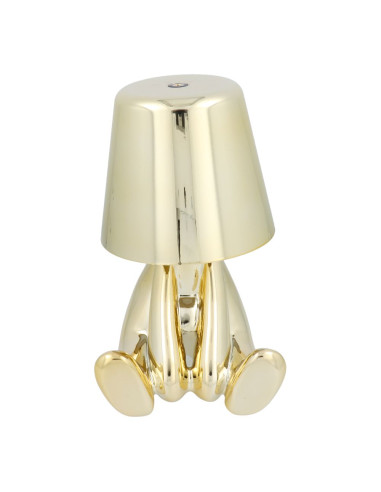 Lampe de chevet assise GOLD MAN Art Deco (motif 5) MLTL