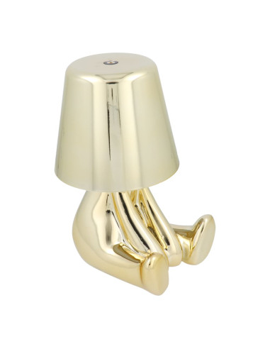 Lampe de chevet assise GOLD MAN Art Deco (motif 5) MLTL