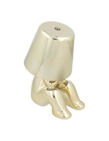 Lampe de chevet assise GOLD MAN Art Deco (motif 4) MLTL