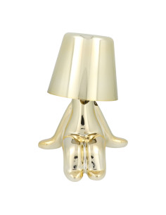 Lampe de chevet assise GOLD MAN Art Deco (motif 6) MLTL
