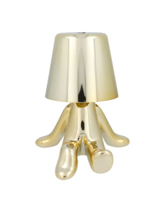 Lampe de chevet assise GOLD MAN Art Deco (motif 9) MLTL