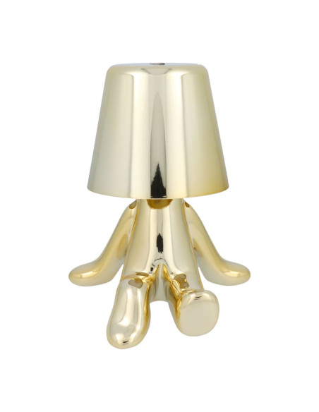Lampe de chevet assise GOLD MAN Art Deco (motif 9) MLTL