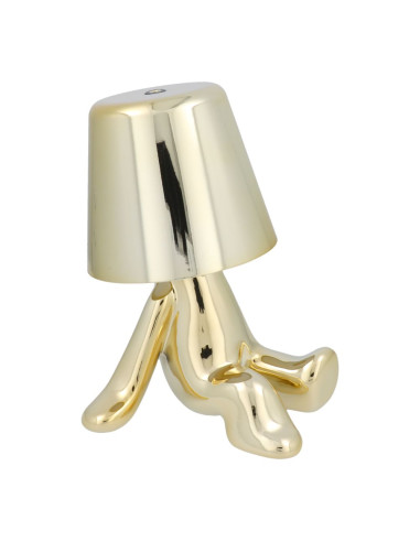 Lampe de chevet assise GOLD MAN Art Deco (motif 9) MLTL