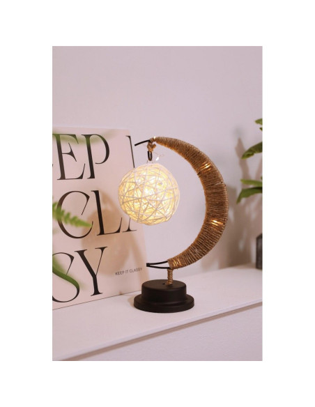 Lampe de chevet Art déco boule croissant (modèle 1) EID