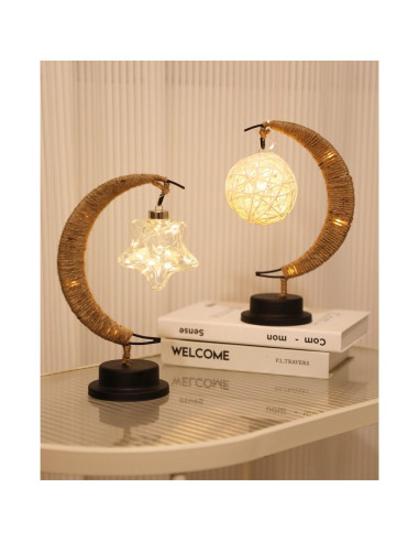 Lampe de chevet Art déco boule croissant (modèle 1) EID