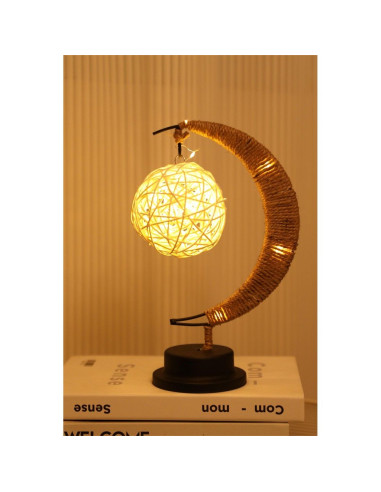 Lampe de chevet Art déco boule croissant (modèle 1) EID