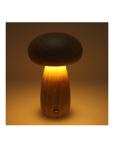 GRZYBEK Art Deco lampe de chevet bois MTWTHN 2