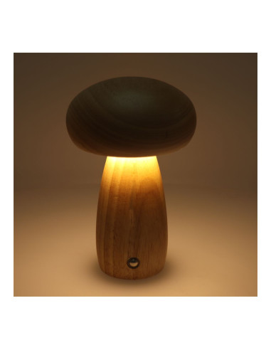 GRZYBEK Art Deco lampe de chevet bois MTWTHN