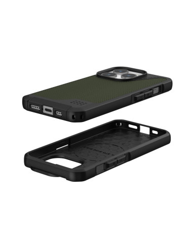 Coque (UAG) Urban Armor Gear Metropolis LT compatible avec MagSafe pour IPHONE 15 PRO kevlar olive