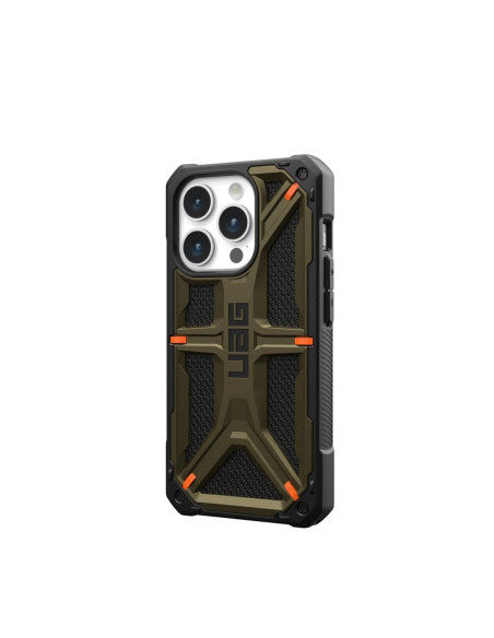 Coque (UAG) Urban Armor Gear Monarch pour IPHONE 15 PRO élément kevlar vert