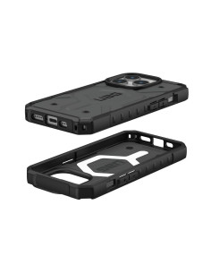( UAG ) Urban Armor Gear Pathfinder compatible with Magsafe for IPHONE 15 PRO silver 2