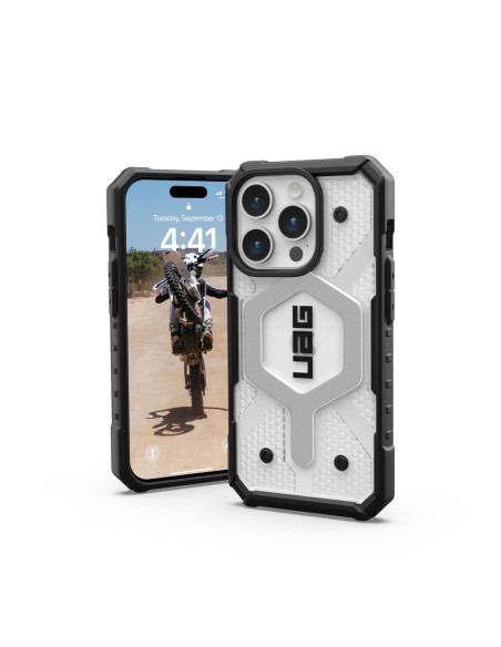 ( UAG ) Urban Armor Gear Pathfinder compatible with Magsafe for IPHONE 15 PRO ice