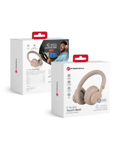 FORCELL Écouteurs sans fil F-AUDIO ANC Touch Beat rose