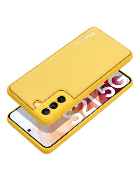 Etui LEATHER Case en cuir pour SAMSUNG Galaxy A35 5G JAUNE