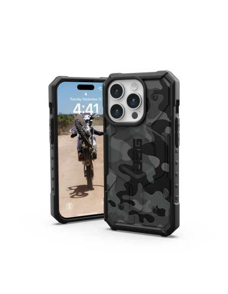 Coque ( UAG ) Urban Armor Gear Pathfinder compatible avec Magsafe pour IPHONE 15 PRO midnight camo