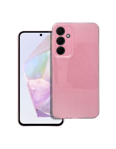 Coque transparente 2mm BLINK pour SAMSUNG A35 5G rose