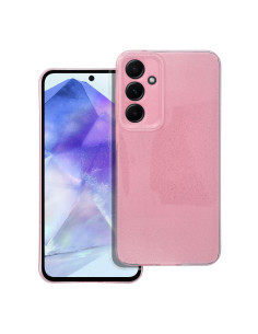 Coque CLEAR CASE 2mm BLINK pour SAMSUNG A55 5G rose