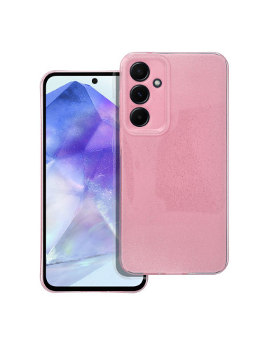 Coque CLEAR CASE 2mm BLINK pour SAMSUNG A55 5G rose