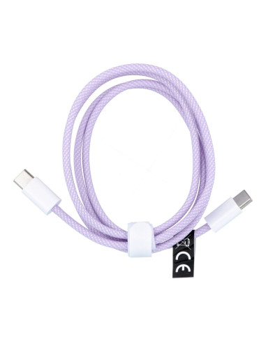 Câble Type C vers Type C Power Delivery PD 60W 3A C263 purple 1 m